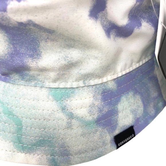 🔥HOT SALE🔥Converse Reversible Bucket Hat Blue White Canvas 10023011-A05 - Picture 3 of 4